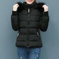 thumbnail image 4 of Valueadd Clothing Women's Hooded Warm Winter Coat Puffer Jacket Winter Cotton Jacket Waist Plush Overcome Outer Coat Outdoor Skiing Snowboarding Coat Black, 4 of 4