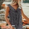 thumbnail image 3 of QLEICOM Women's Paisley Printed Pleated Sleeveless Tunic Tank, Casual Flare Tunic Top, V Neck Print T Shirts Floral Side Split Tanks, Plus Size Vests Tops, Tees & Blouses S-7XL, 3 of 5