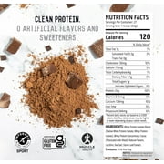 Ascent 100% Whey Protein Powder, Chocolate, Zero Artificial Flavors & Ingredients, 2lb
