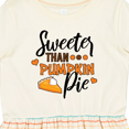 thumbnail image 4 of Inktastic Thanksgiving Sweeter Than Pumpkin Pie Girls Toddler Dress, 4 of 5