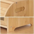 thumbnail image 6 of Bamboo Bread Box for Kitchen Countertop Rolltop Breadbox Breads Storage Boxe with Adjustable Middle Shelf, 6 of 8