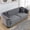 Grey, variant on 77" Velvet Tufted Oversized Chesterfield Sofa Couch, Sofas For Living Room with nailhead trim, Oversized Modular Sofa with solid wood frame for apartment office, Black