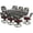 Chili Red, variant on MEETWARM 9-Piece Outdoor Patio Dining Set, All-Weather Cast Aluminum Patio Conversation Set with 8 Cushioned Swivel Rocker Chairs for Backyard Garden Deck, 1 Oval Table, 2.2" Umbrella Hole, Chili Red