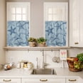 thumbnail image 4 of Kitchen Window Curtains Valance and Tier Set, Summer Blue Sea Stars on Wood Board Rod Pocket Tier Curtain Valance Set, Marine Life Light Filtering Cafe Curtains for Bedroom Living Room, 4 of 9