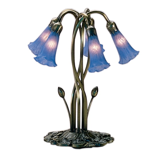 Meyda Lighting 16.5'H Blue Pond Lily 5 Lt Accent Lamp - 14995