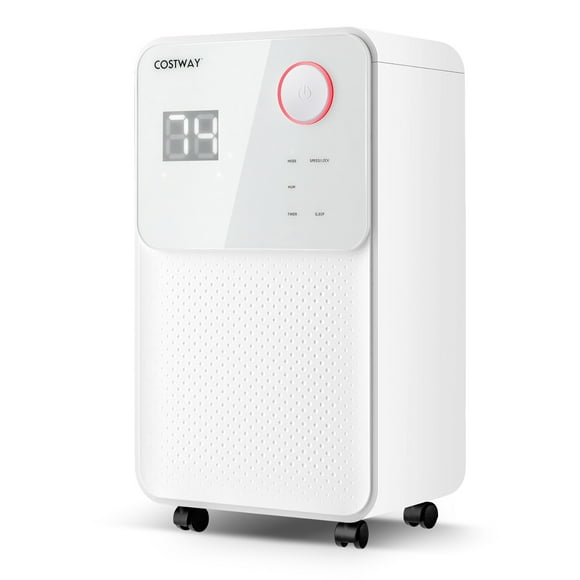 Costway 32 Pints 2000 Sq. Ft Dehumidifier for Home & Basements w/3-Color Digital Display