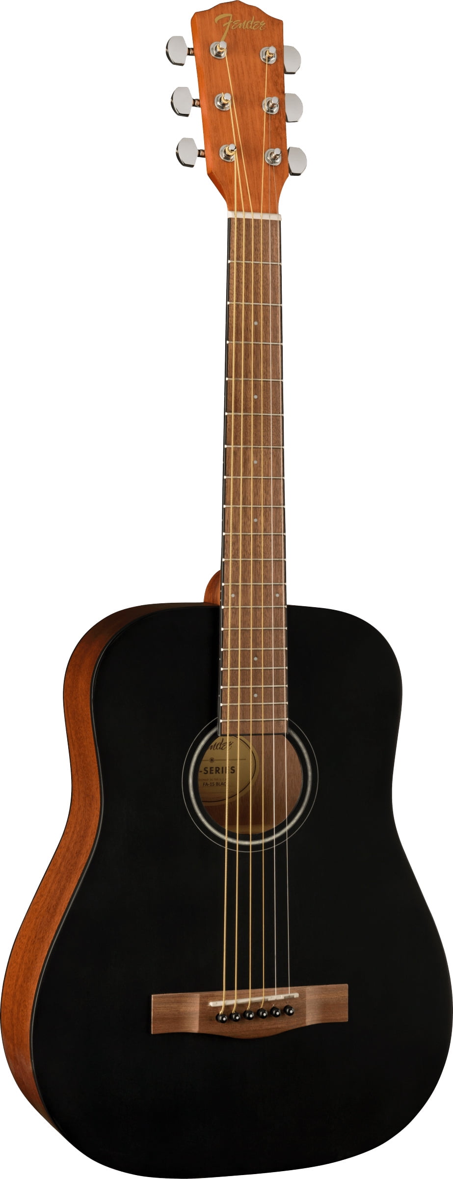 Fender FA-15 3/4-Scale Kids Steel String Acoustic Guitar - Black w/ Gig Bag