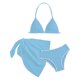 thumbnail image 3 of Conjunto de Falda de Traje de Baño Niños Moda Color Sólido Bloqueo Suspendentes Bikini, Traje de Baño Junto Al Mar con Falda de Malla, Ropa de Playa de Nylon Spandex para el Verano, 3 of 5