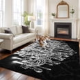 thumbnail image 2 of Large Area Rugs for Living Room Bedroom, Crystal Chandelier 6'x9' Rug Washable Carpet Runner Indoor Outdoor, Candle Abstract Luxury Modern Non Slip Floor Mats Rug for Kitchen, Playroom, 2 of 8