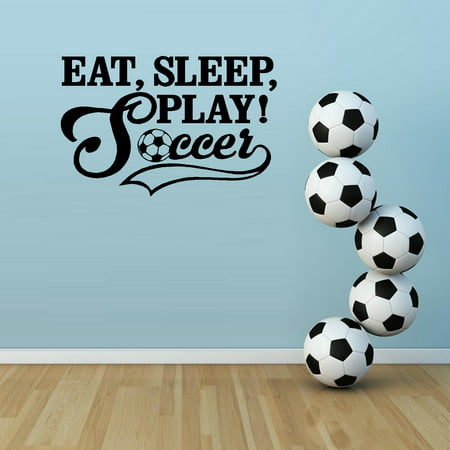 Decal ~ Eat Sleep Play Soccer #2: Children Wall Decal 13