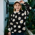 thumbnail image 2 of Uorisanigo Daisy Print Girls Half Zip Pullover Sweatshirt Oversized Drop Shoulder Pullover Top Fall Trendy Long Sleeve Lapel Zipper Sweatshirt Quarter Zip Hoodies Fall Winter Clothes, 2 of 7