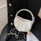 thumbnail image 5 of Bolso de banquete para mujer Moda plisado Brillante Fiesta duradera Reunión (Blanco), 5 of 8