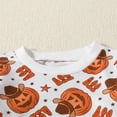 thumbnail image 5 of Youmylove Toddler Boys Girls Long Sleeve Cartoon Pumpkin Prints T Shirt Pullover Tops Pants Outfits Toddler Girl Clothes, 5 of 6