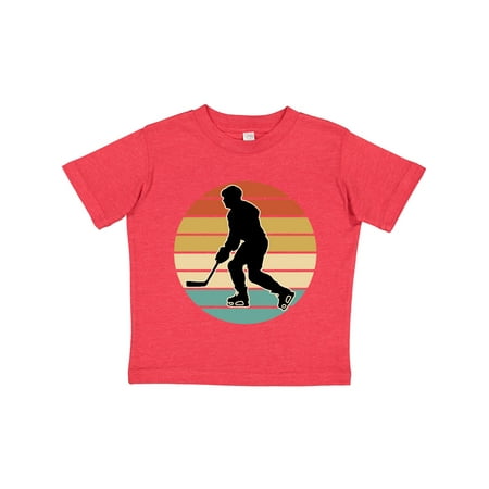 

Inktastic Hockey Player Retro Sunset Gift Toddler Boy or Toddler Girl T-Shirt