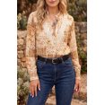 thumbnail image 2 of TinyCribz Women's Floral Button Down Shirt, Bohemian Lace Trim Blouse XL, 2 of 6