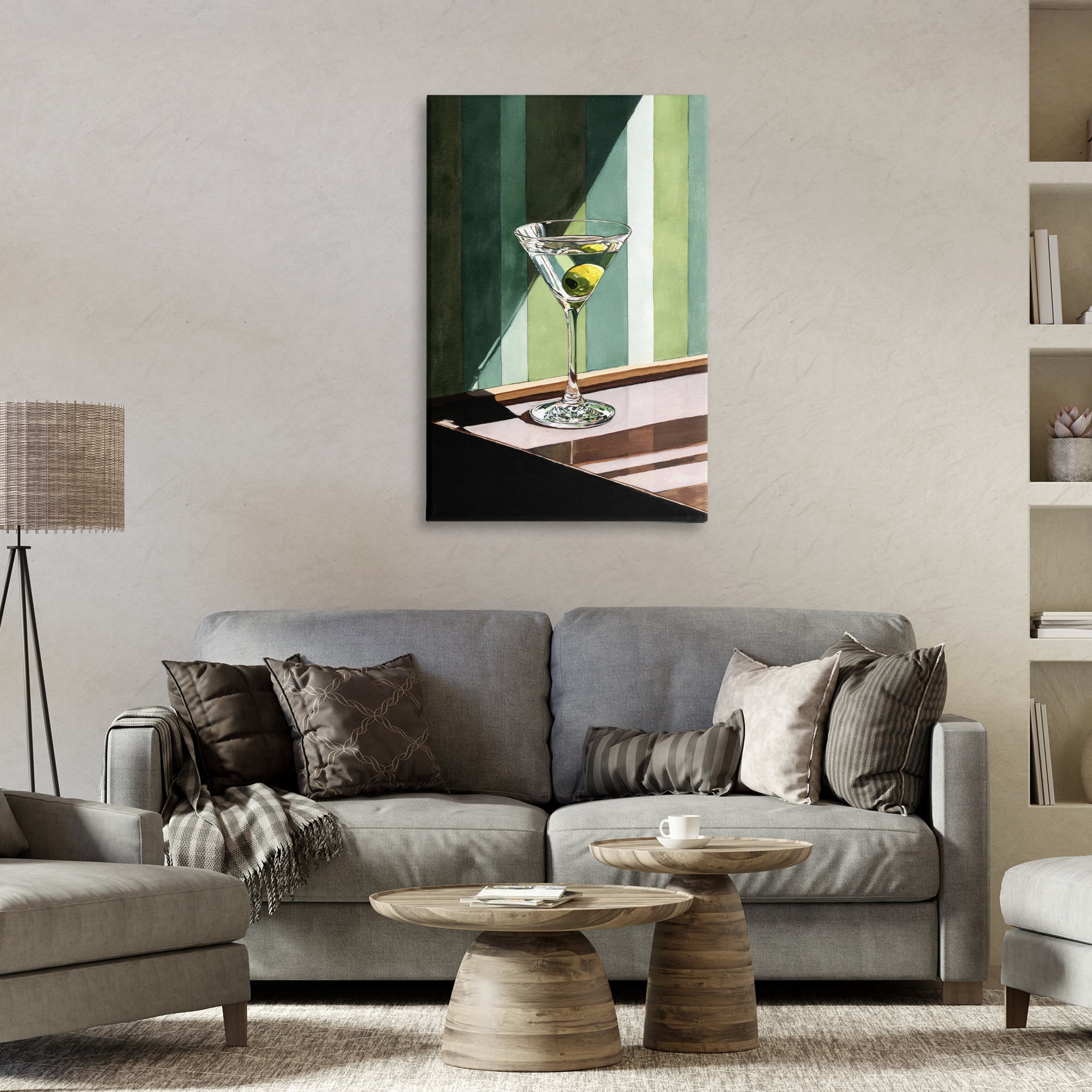 Stupell Industries Olive Martini in Sun Beam Canvas Wall Art, design by Petal Prints Design
