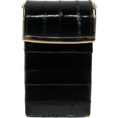 Marshal Leather Eel Skin Cigarette Case with Hinged Dominican Republic