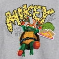 thumbnail image 3 of Teenage Mutant Ninja Turtles: Mutant Mayhem - Michelangelo AKA Mikey - Pizza Rules - Men's Long Sleeve T-Shirt, 3 of 5