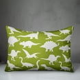 thumbnail image 3 of Creative Products Dinosaur Pattern on Green and White 14x20 Spun Poly Pillow, 3 of 3