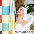 thumbnail image 2 of CAILDANL Shower Curtain, Washable Cloth Black Shower Curtain Sets with 12 Shower Curtain Hooks, Fabric Rustic Black and White Striped Shower Curtain, Farmhouse Bathroom Shower Curtain, 72x72 Inches, 2 of 9