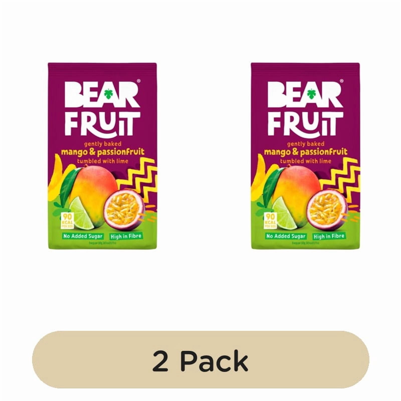 BEAR Fruit Dried Mango & Passionfruit 85g, British Import (Pack of 2)