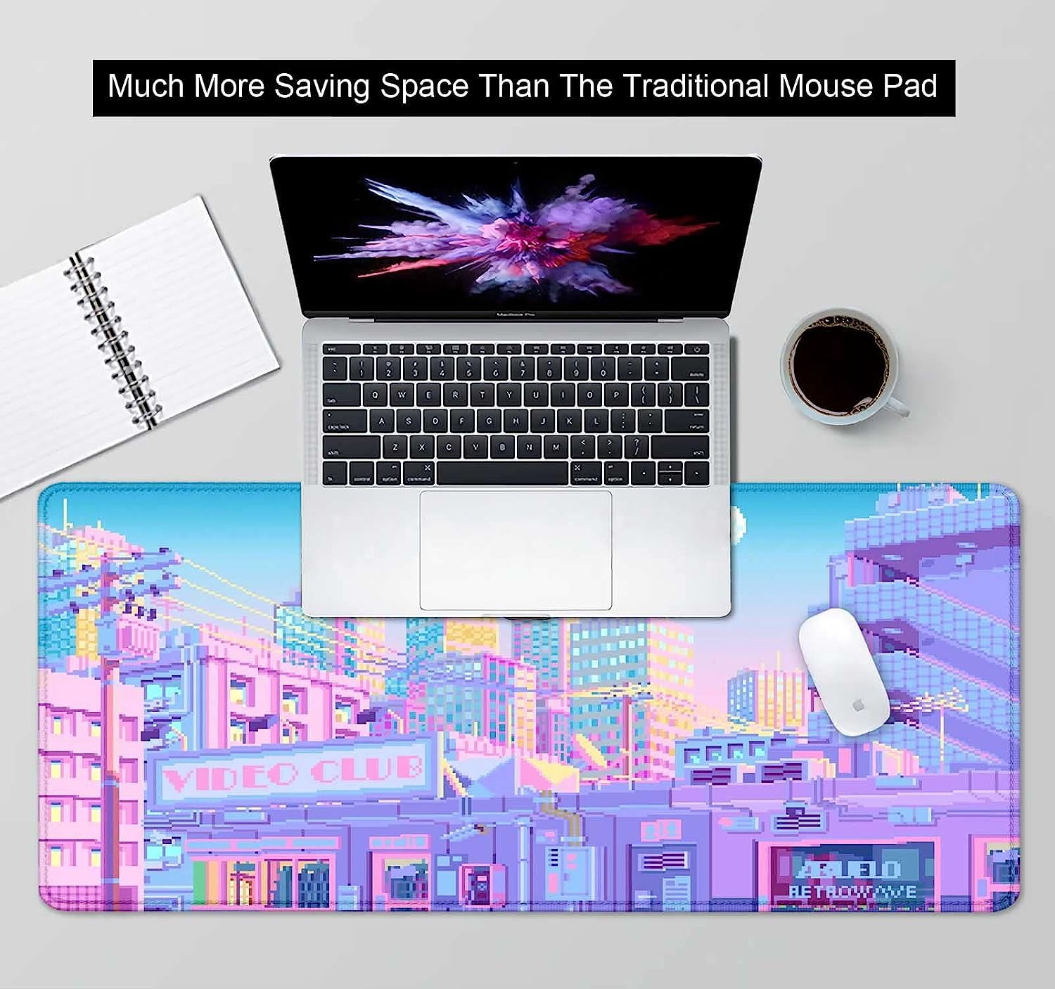 Tokyo City Anime Desk Mat, Kawaii Extra Large Mouse Pad for Desk, Anime Aesthetics Scenery XL XXL Gaming Mouse Pad, Desk Accessories for Men Women Office Decor 35.4 x 15.7 in