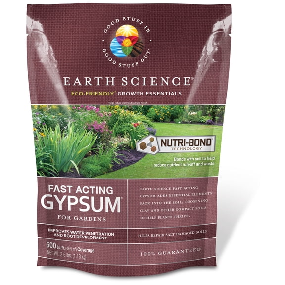 Earth Science Fast Acting Gypsum, 2.5 lb Bag