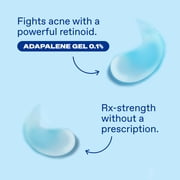 Differin Prescription-Strength Retinoid Acne Treatment Gel for Face with 0.1% Adapalene, Clears & Prevents Acne, Fragrance-Free, 15g Tube