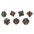 thumbnail image 2 of Juego de dados de rol, juego de dados poliédricos de 7 piezas Juego de dados de metal Dados poliédricos Diseño a prueba de futuro, 2 of 9