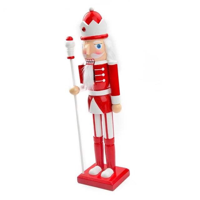 Figurines Nutcracker de Noël Festives de 9,84 Pieds' pour Fête de Table de Noël Rouge Blanc