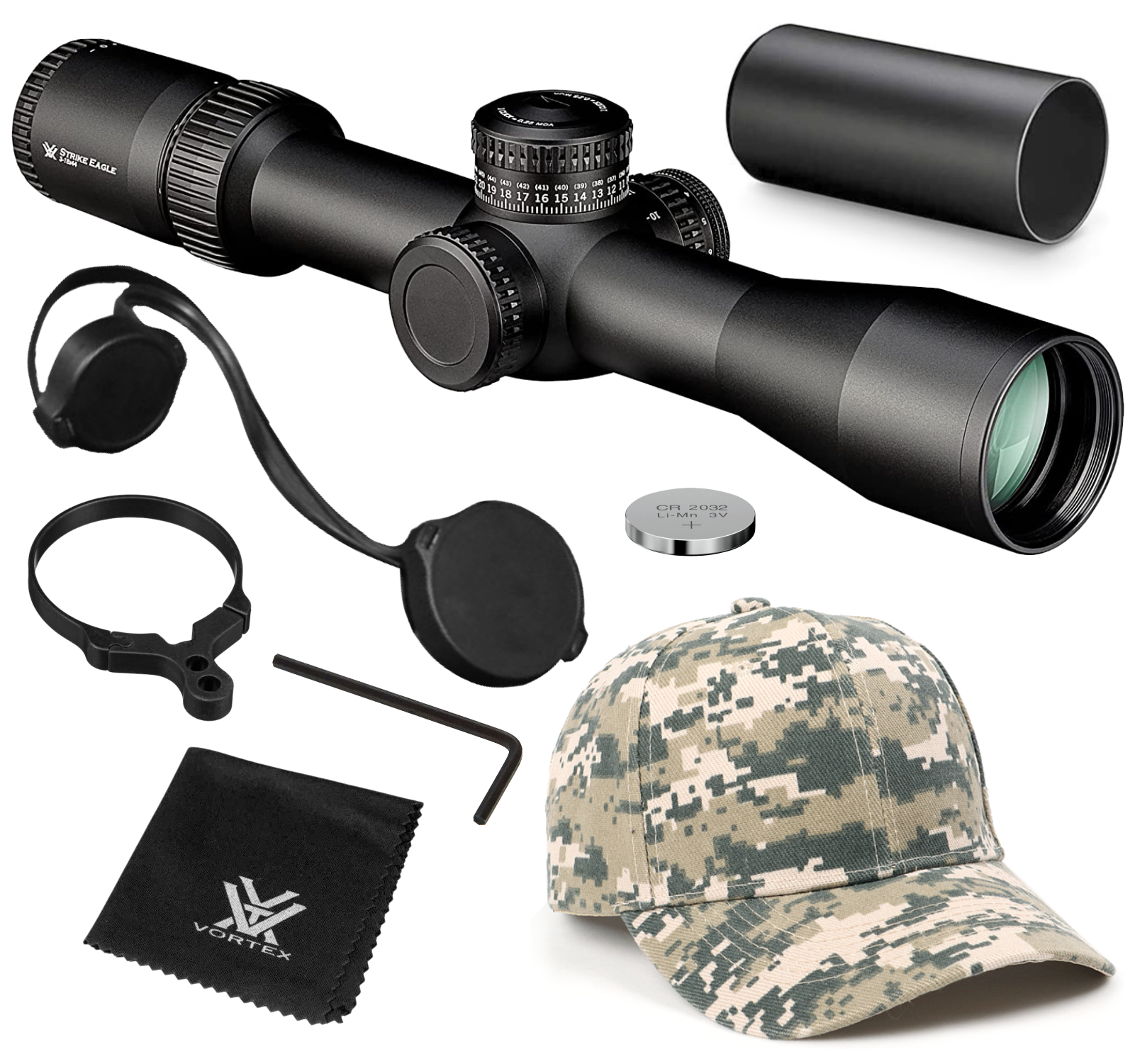 Vortex Optics Strike Eagle 318x44 FFP EBR7C MOA Riflescope with Free