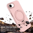 thumbnail image 4 of For IPhone 17e Case (Compatible With MagSafe)  With Invisible Magnetic O-Ring Stand Military-Grade Shockproof Phone Case,Pink,For iPhone 17e, 4 of 7