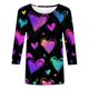 thumbnail image 4 of RKSTN Valentines 3/4 Sleeve Tops for Women Oversized Crewneck Valentine's Day Graphic Printed Short Sleeve T Shirt Womens Casual Round Neck Loose Comfy Loves Heart Print Three Quarter Sleeve Shirts, 4 of 6