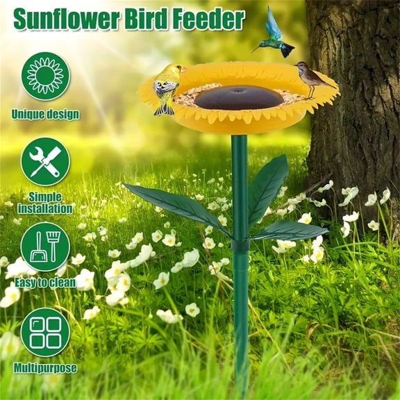 Upgraded Decorative Sunflower Feeder For Outdoor Garden Feeding Birds Attracts Wildlife To Your Yard With Charming Design X