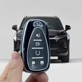 thumbnail image 4 of Key Fob Cover Compatible with Chevy Camaro Cruze Equinox Malibu Traverse Blazer Volt Bolt Sonic Trax Keychain Case Holder Protector,Black, 4 of 7
