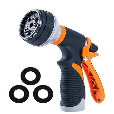 Teblint Hose Nozzles for Lawn & Garden, Heavy-Duty Multi-Function Water Hose Nozzle, 8  Spray Patterns for Watering Plants, Cleaning Cars, Showering Pets