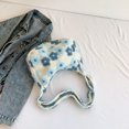 thumbnail image 4 of Bolso de mano de piel sintética para mujer, bolso de mano peludo informal, bolso de compras de invierno (azul), 4 of 9