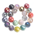 thumbnail image 2 of U8MO 10pcs Triangular Facets Colorful Round 10mm Faceted Crystal Glass Loose Beads-Clear Gray, 2 of 4