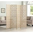 thumbnail image 2 of Roundhill Furniture Paravent 4 Panneaux Design Diamant Infusé, Or, 2 of 5