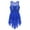 Royal Blue, variant on YONGHS Lyrical Dance Costumes Kids Girls Sequins Criss-cross Back Ballet Leotards Dress Burgundy 12