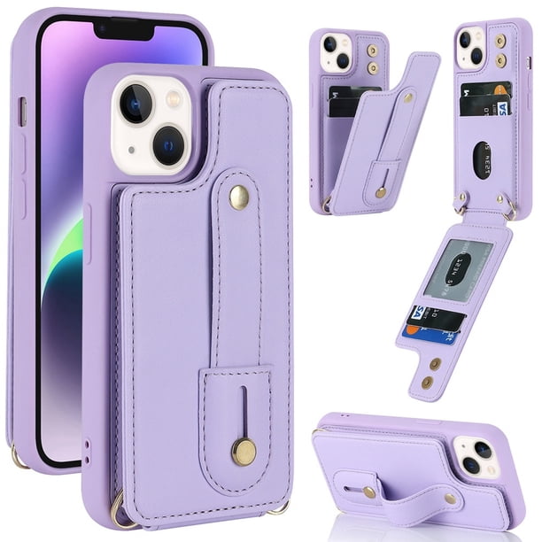 Soporte De Anillo De Dedo Cubierta De Ranura De Tarjeta Para iPhone 11 12 13 14 Pro Max Funda De Cuero PU Clip Vertical A Prueba De Golpes