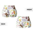 thumbnail image 3 of Sigee Happy Easter1 Print Women's High Waist Workout Shorts - Squat Proof, Tummy Control, Yoga and Gym Activewear-, 3 of 9