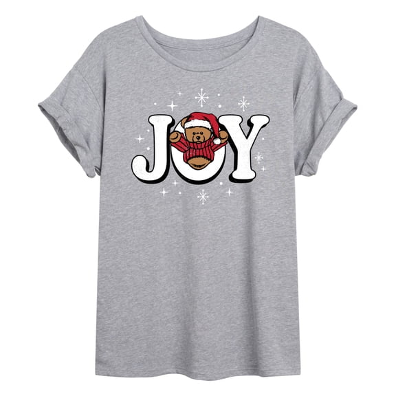 Instant Message - Joy Teddy Bear - Women's Oversized Graphic T-Shirt
