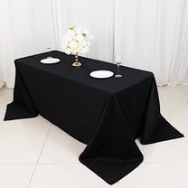 BalsaCircle 90" x 132" Rectangular Cotton Wedding Tablecloth Linens Black