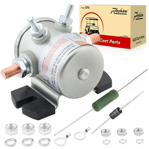 Roykaw 36V Golf Cart Solenoid Relay Assembly for EZGO 1986-up & Yamaha G2 Electric, OEM# 27855G01