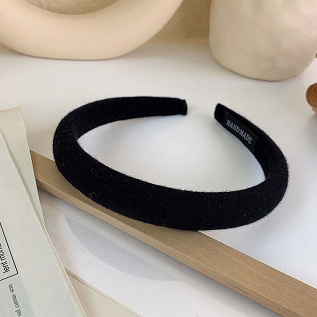RV Diadema morada de moda, tela de esponja suave, diadema lisa para mujeres y niñas, negro Rojo Verde