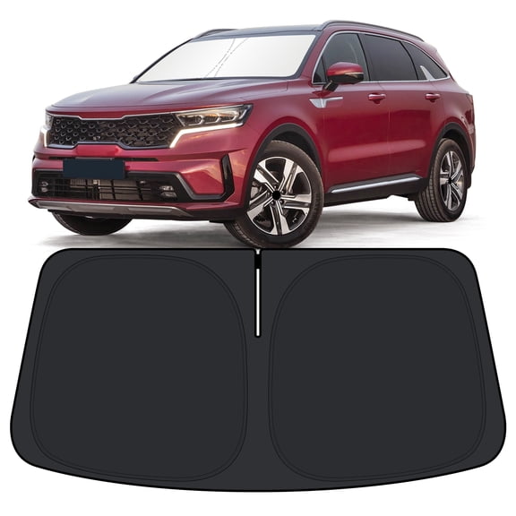 Windshield Sun Shade for Kia Sorento 2021-2025 2026, Custom Fit Foldable Front Window Sunshade Sun Visor Protector, Block UV Rays Keep Your Car Cooler