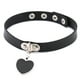 thumbnail image 4 of Collar con colgante de corazón de amor gótico punk de Harajuku, collar de cuero, collar de cuero, cadena para el cuello, pulsera, 4 of 6