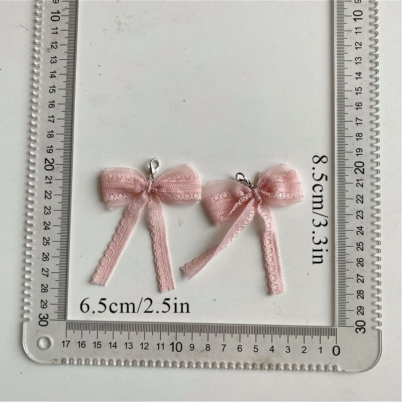 1Pair Handmade Shoes Clip Lace Bowknot Charm Shoe Buckle Decoration Bag Pendant Bow Shoelaces Clips Fashion Keychain Accessories