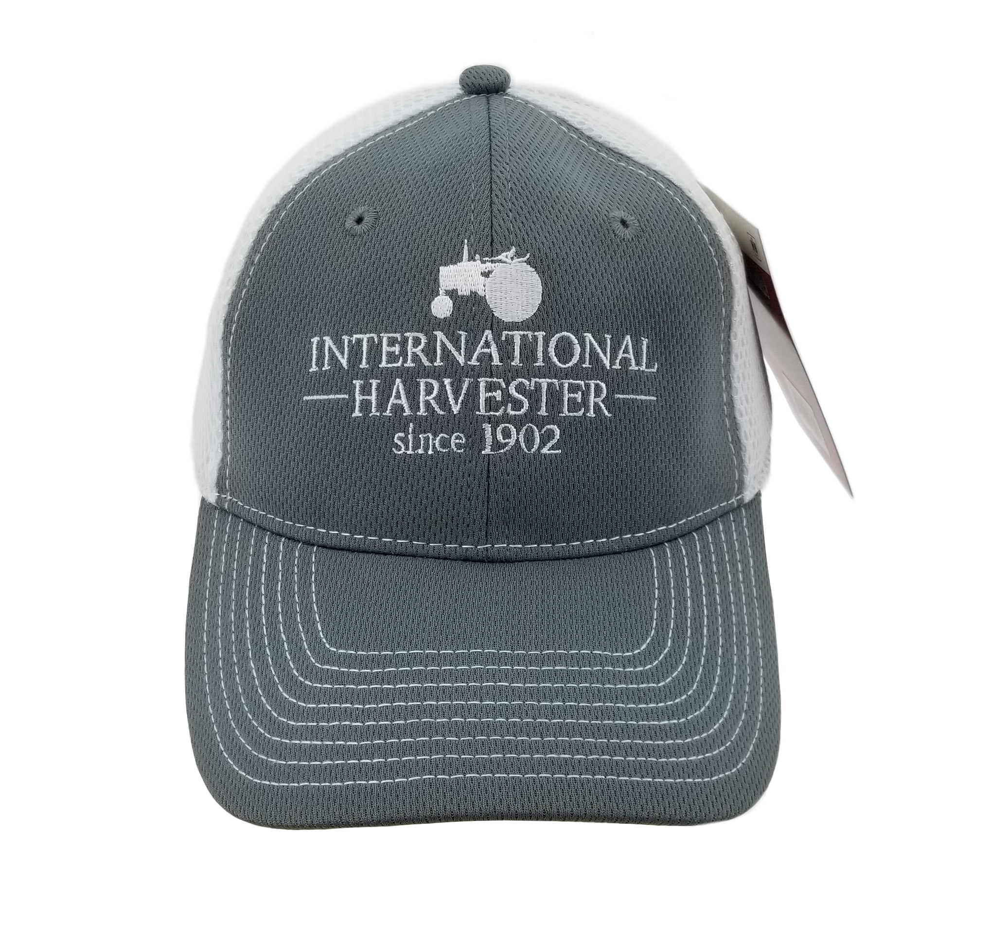 Tractor Collection Hat Cover by Little Knight Charcoal Grey/Red One Size 